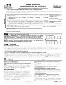 IRS Form W-9 Preview