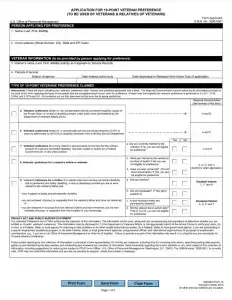 OPM Standard Form 15 Preview