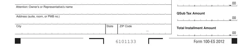 Entering details in ca 100 es instructions 2019 stage 3