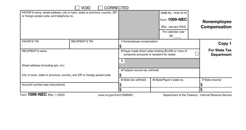 Filling out 1099 form 2020 part 3