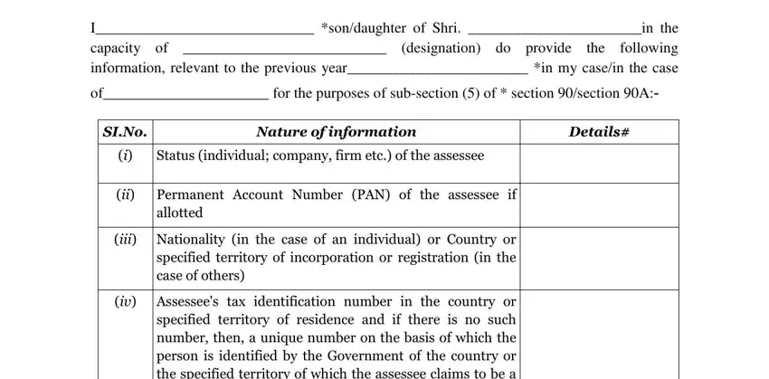 filling out india form 10f part 1