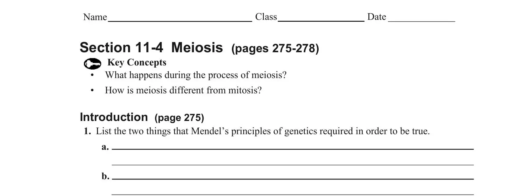 section 11 4 meiosis answers empty spaces to fill in