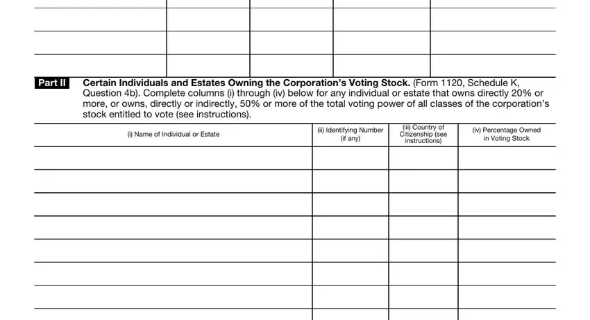 stage 2 to filling out tax form 1120 schedule g