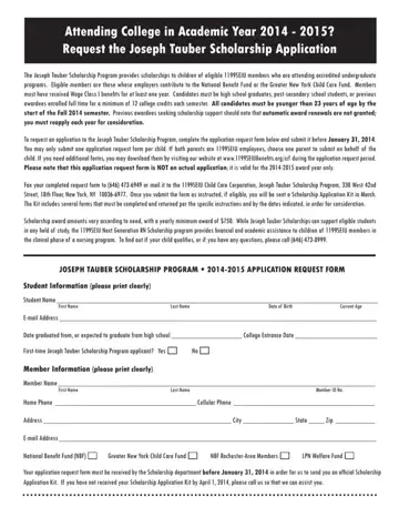 1199 Joseph Tauber Application Form Preview