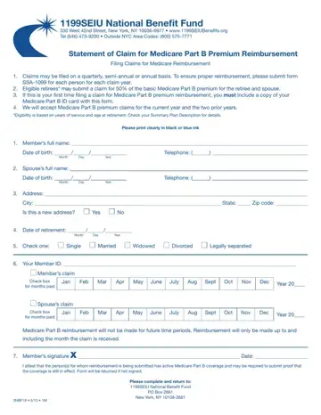 1199 Seiu Medicare Form Preview