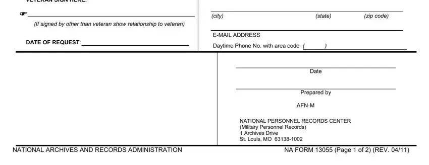 Finishing or na form 13055 pdf stage 2