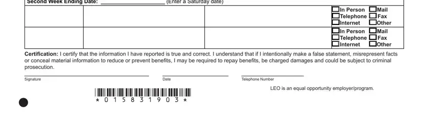 Filling out michigan uia 1583 step 2