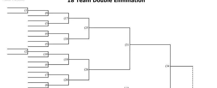 Fillable 32 Team Double Elimination - Editable Tourney Bracket