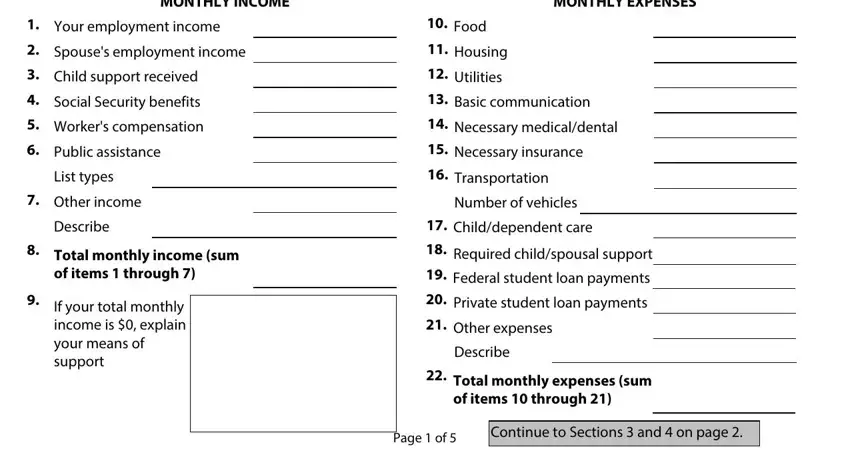 Filling out omb 1845 0120 part 2