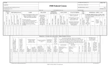 1940 Census Form Preview
