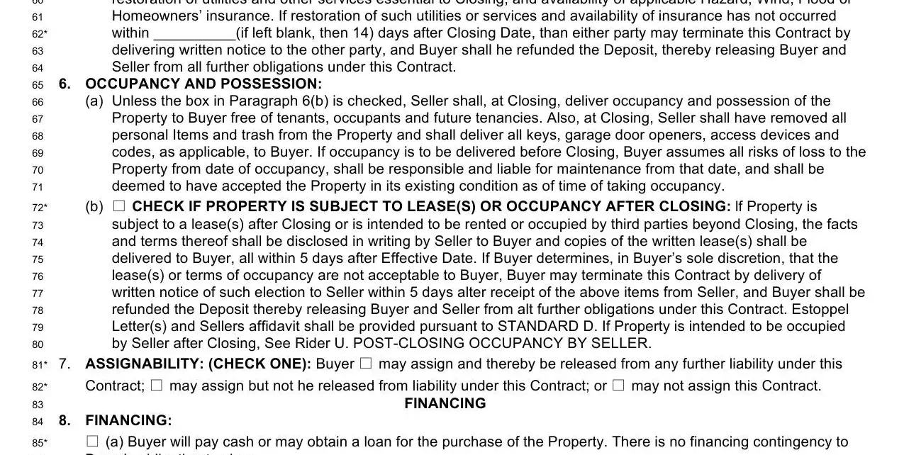 Entering details in florida far bar contract part 3