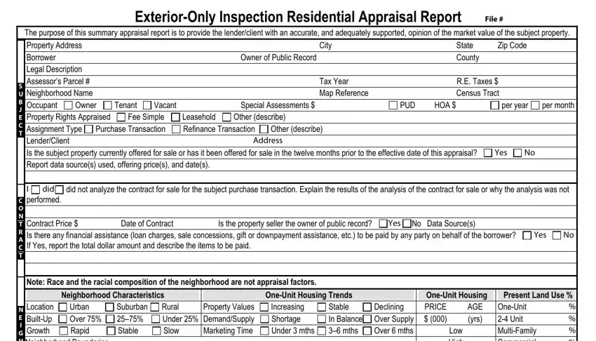 portion of empty spaces in 2055 appraisal