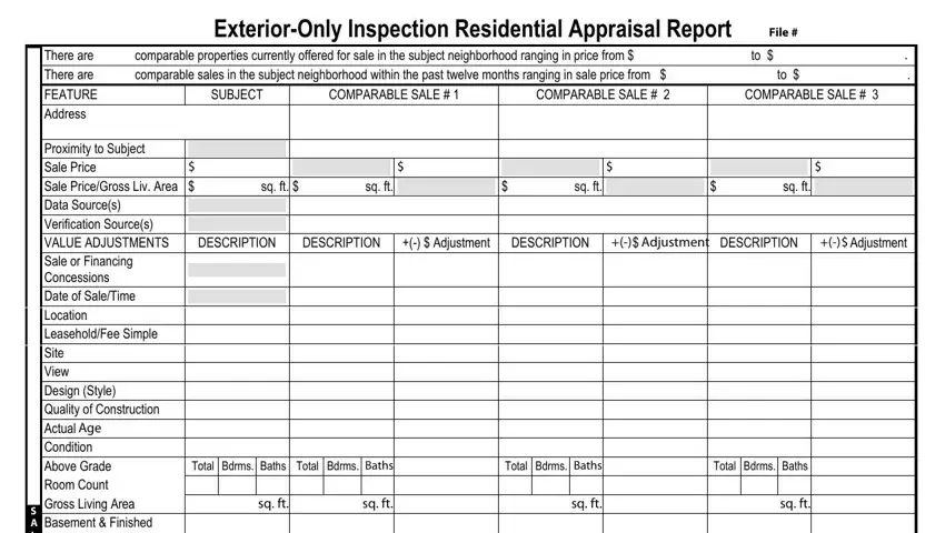 Filling in 2055 appraisal step 4