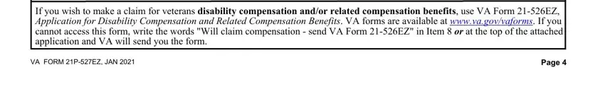 step 3 to finishing va form 21p 527ez pdf