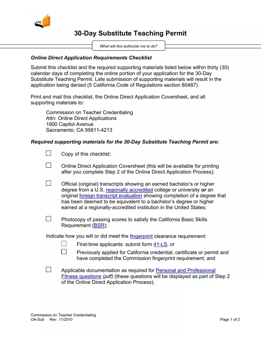 30 Teaching Permit first page preview