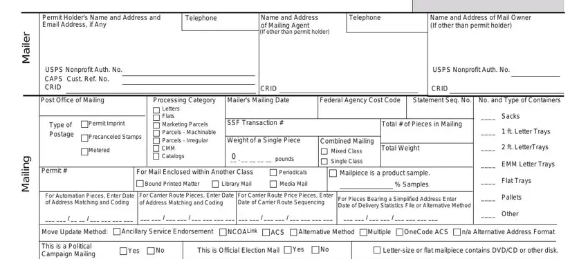 ps form 3602 n fields to fill out