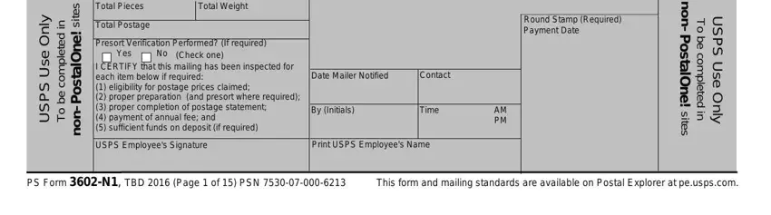 part 3 to finishing ps form 3602 n