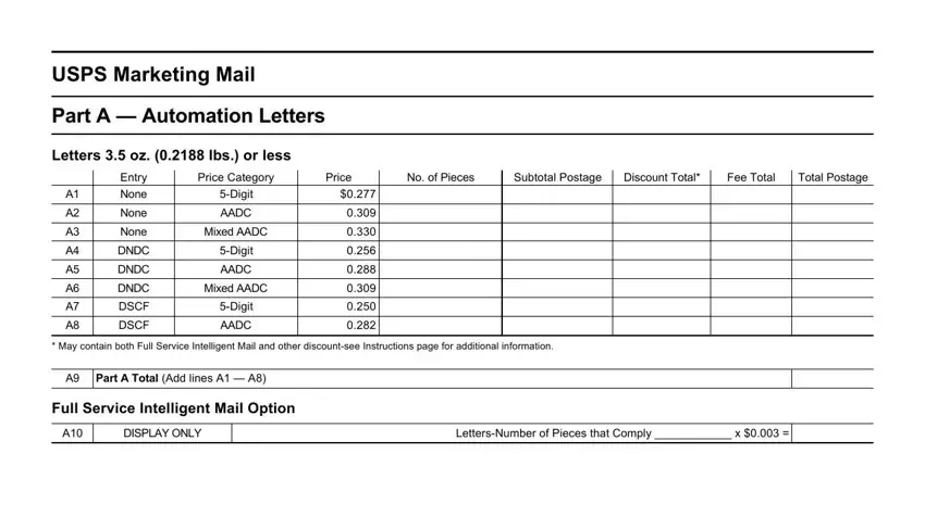 Filling in 3602 usps ps step 3