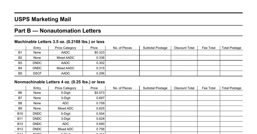 Filling out 3602 usps ps step 5