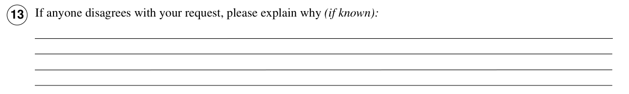 Form JV-180 example filled out, if anyone disagrees with your request