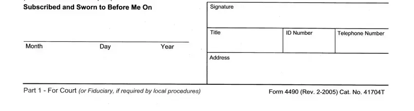 form 4490 irs  fields to fill out