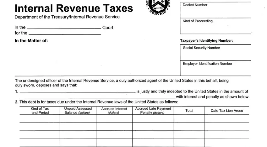 stage 4 to filling out proof internal revenue taxes