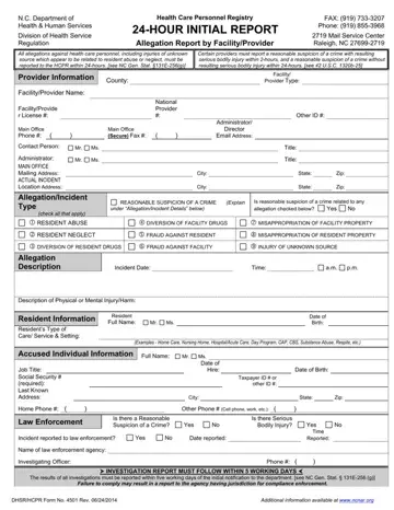 4501 Dhsr Hcpr Form Preview