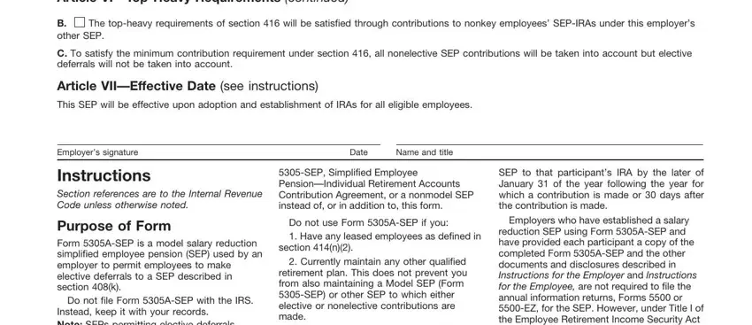 Entering details in form 5305 sep part 2