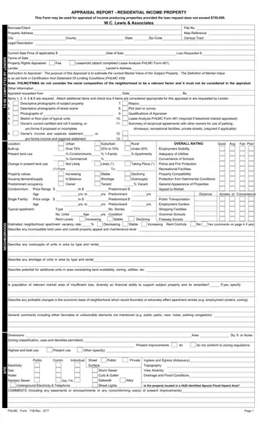 71B Rev Appraisal Form Preview