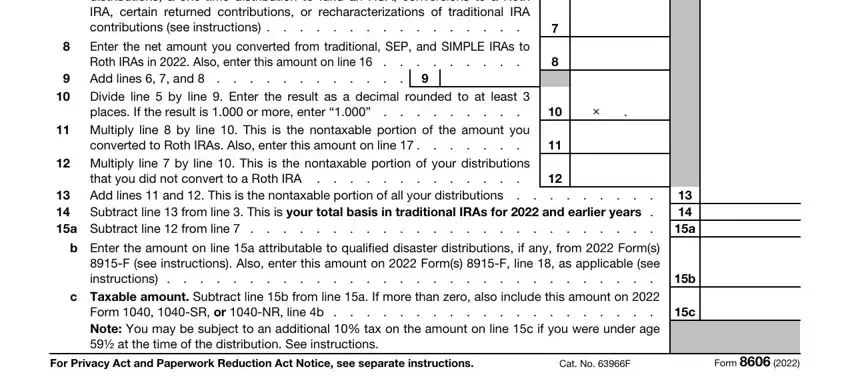 step 2 to completing form 8606