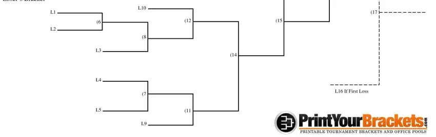 printable 9 team double elimination bracket LosersBracket, and LIfFirstLoss fields to fill out