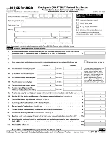 941 Ss Form Preview