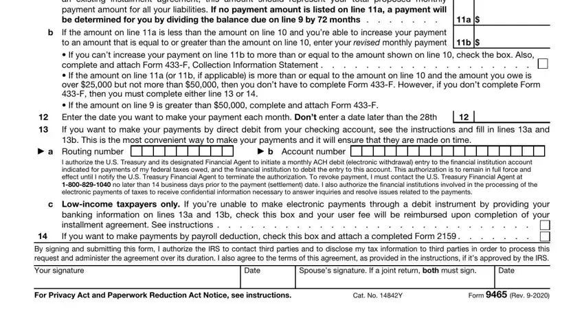 part 2 to entering details in agreement irs printable form