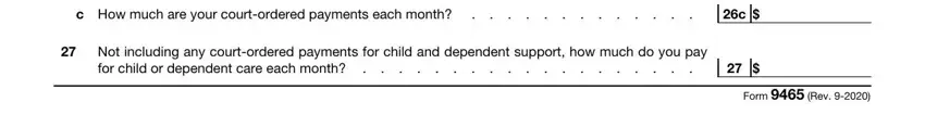 agreement irs printable form c How much are your courtordered, Not including any courtordered, for child or dependent care each, and Form  Rev fields to complete