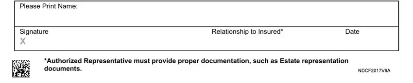 Filling out aarp life claim form stage 5