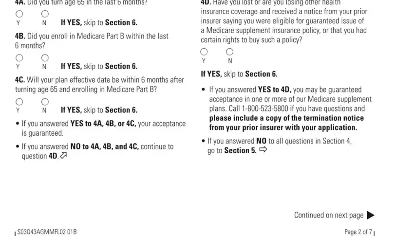 step 4 to entering details in aarp supplement form