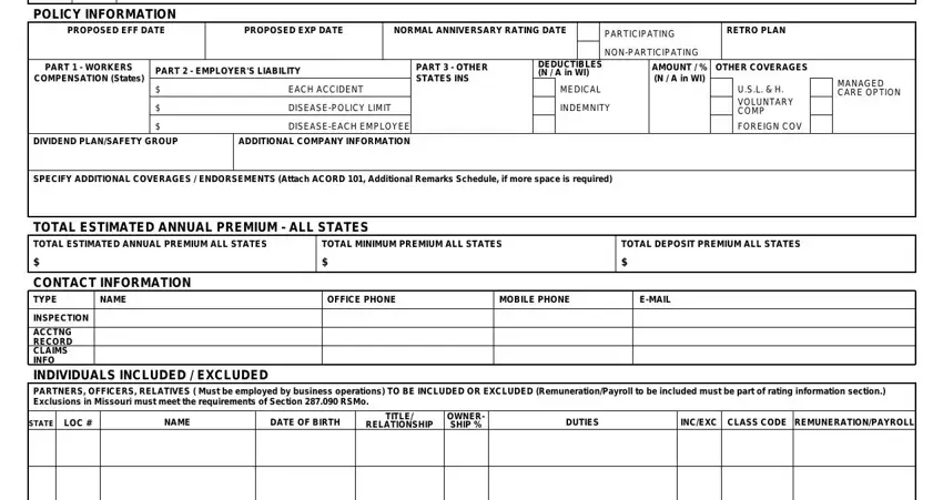 Completing acord 130 fillable 2021 stage 2