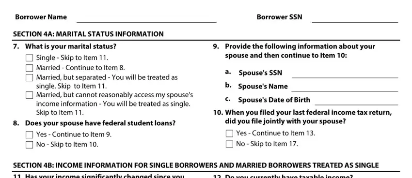 part 4 to filling out idr income driven repayment plan request