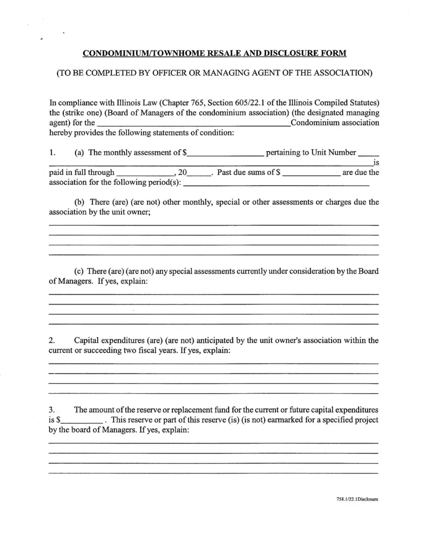 Act 221 Disclosure Form first page preview
