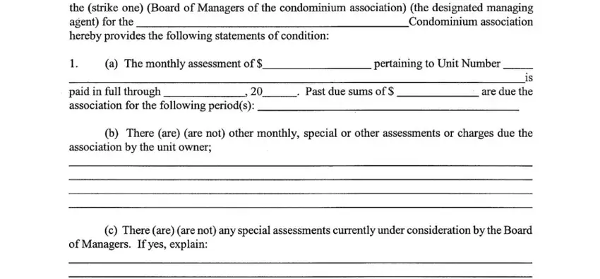 part 1 to filling in 22 1 condo disclosure form illinois