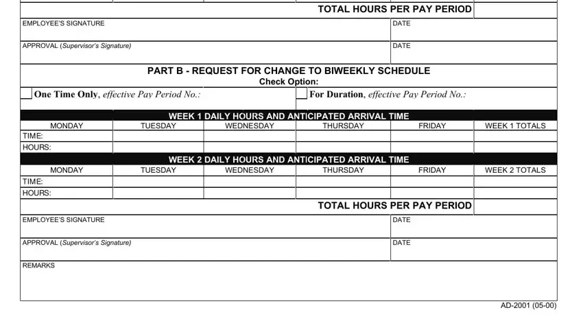 part 2 to filling out form ad 2001