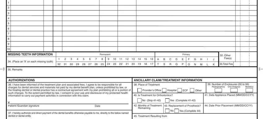 Ada Dental Claim Form ≡ Fill Out Printable Pdf Forms Online 7197