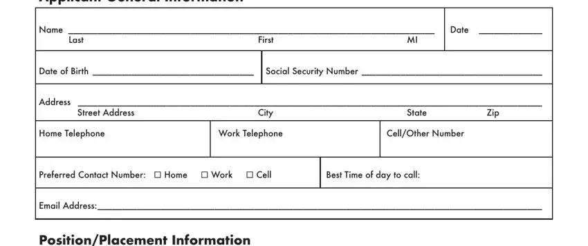 free employment application template