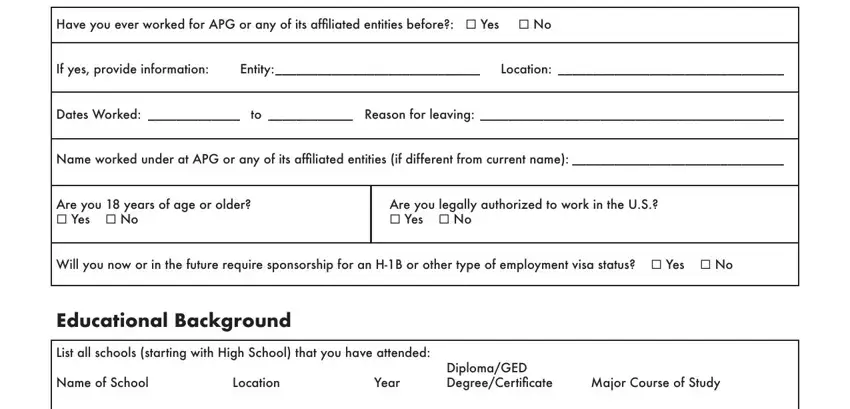 Filling in form 9661 stage 3