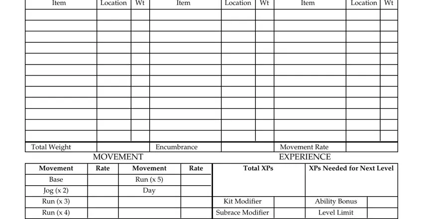 stage 4 to entering details in ad d 2nd edition character sheet fillable