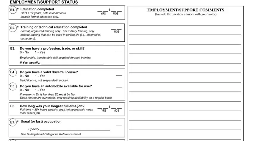 asi assessment online  blanks to fill out
