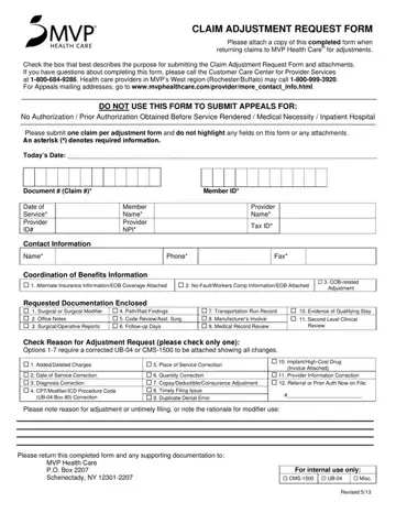 Adjustment Request Form Preview