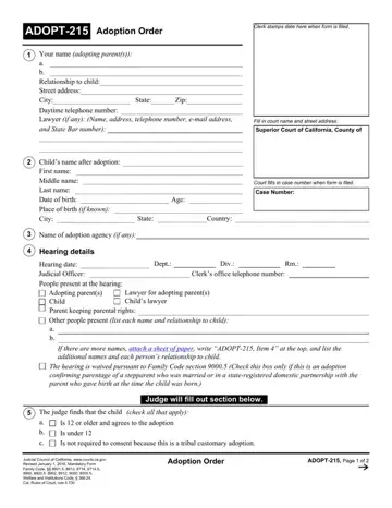 Adopt 215 Form Preview