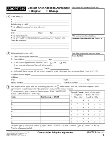Adopt 310 Form Preview