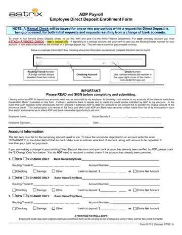 ADP Direct Deposit Form S 71 2 Preview